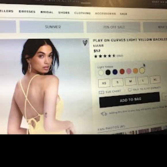 The Play On Curves yellow Backless Dress - Picture 3 of 5